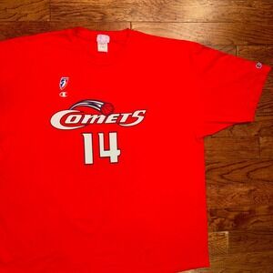 Champion Houston Comets 14 Cooper WNBA Basketball Jersey Red Men Size